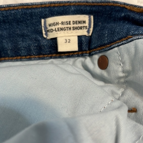 Madewell High Rise Denim Mid Length Shorts 32 - Picture 6 of 7